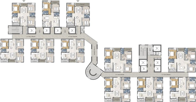 Floor Plan of Trishala Saffron 360 in Nallagandla, Hyderabad - Image 174899