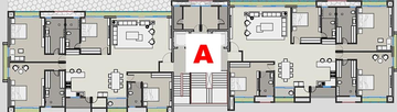 Floor Plan of SL Bblossom The Presidency in Vesu, Surat - Image 174943