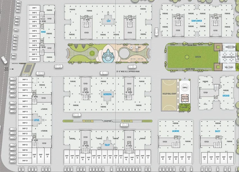 Master Plan of Shree Shyam Blossom Park in Kadodara, Surat - Image 175037