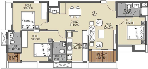 3 BHK Flat in A&T Symphony in Thiruvankulam, Kochi - Image 818212