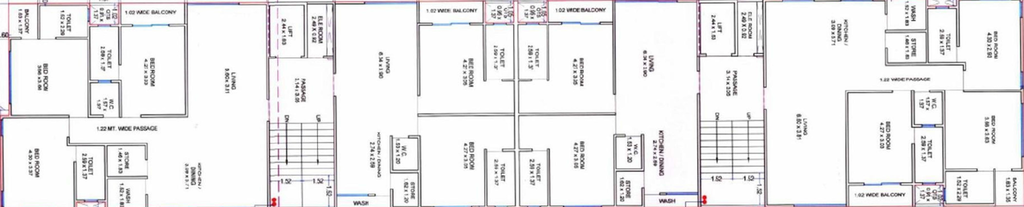 Floor Plan of Burhani Homes in Vesu, Surat - Image 175110