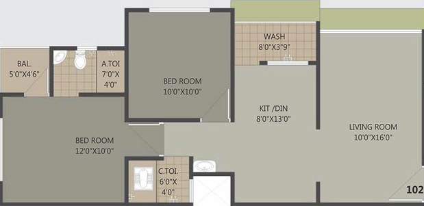 2 BHK Flat in Dharm Icon Heights in Punagam, Surat - Image 818234