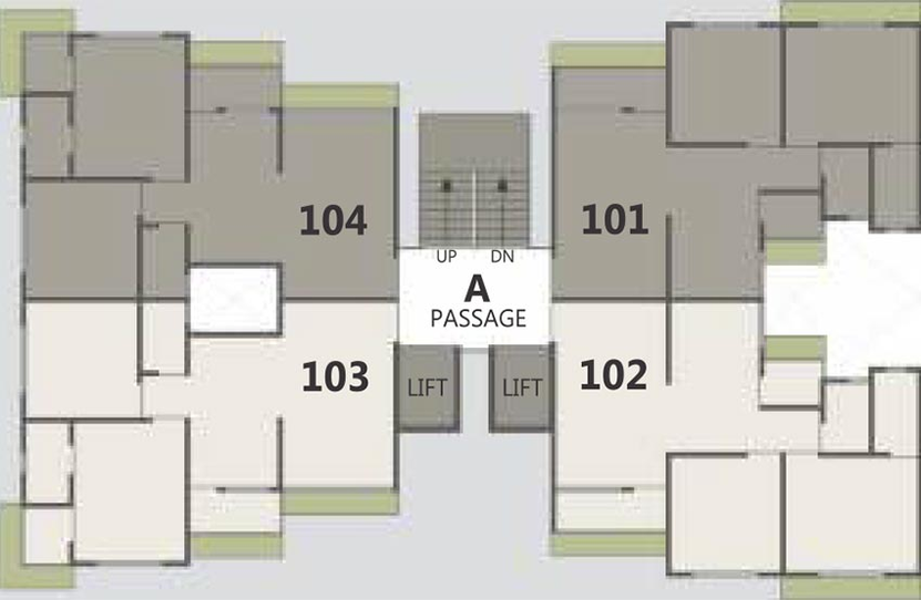 Floor Plan of Dharm Icon Heights in Punagam, Surat - Image 175161