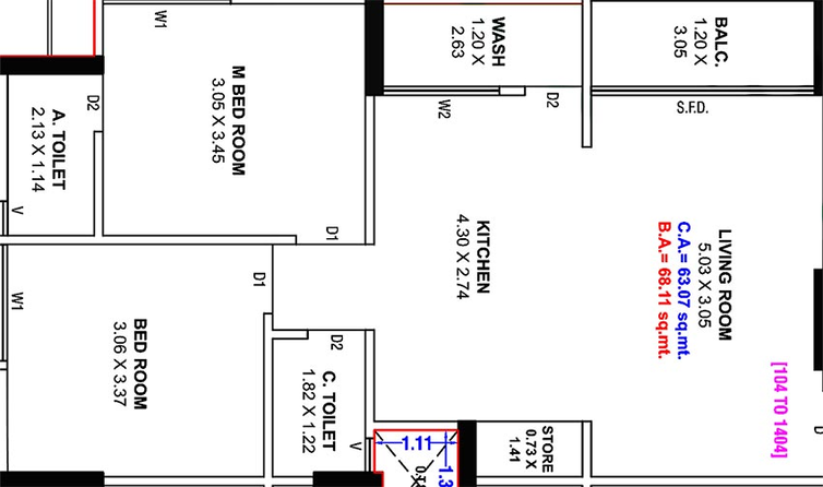 2 BHK Flat in Shivam Kailash Avenue in Kosad, Surat - Image 818237