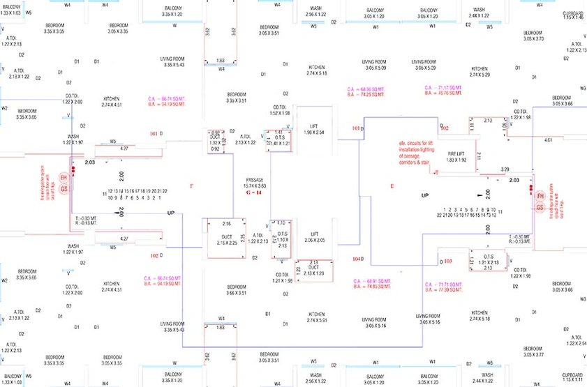 Floor Plan of Kailash Luxuria in Dindoli, Surat - Image 175186