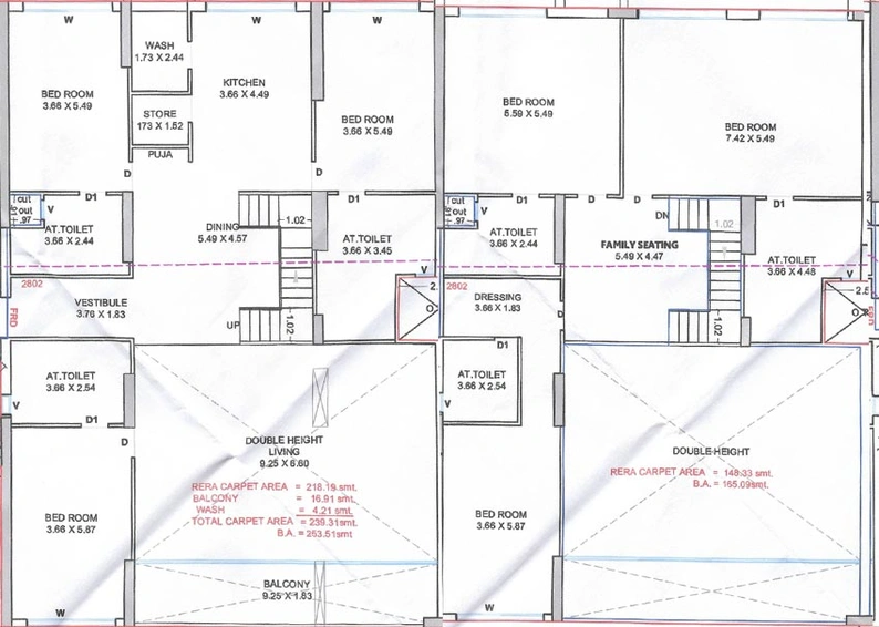 6 BHK Duplex in Sai Krishna Karma Rio 29 in Mota Varachha, Surat - Image 818251