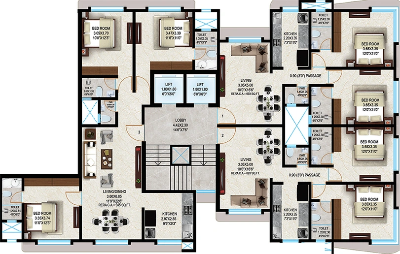 Floor Plan of Sosar The Solaris in Khar West, Mumbai - Image 175240