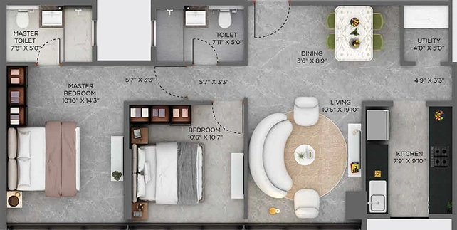 2 BHK Flat in Hiranandani Vista Residences C Tower in Andheri West, Mumbai - Image 818270