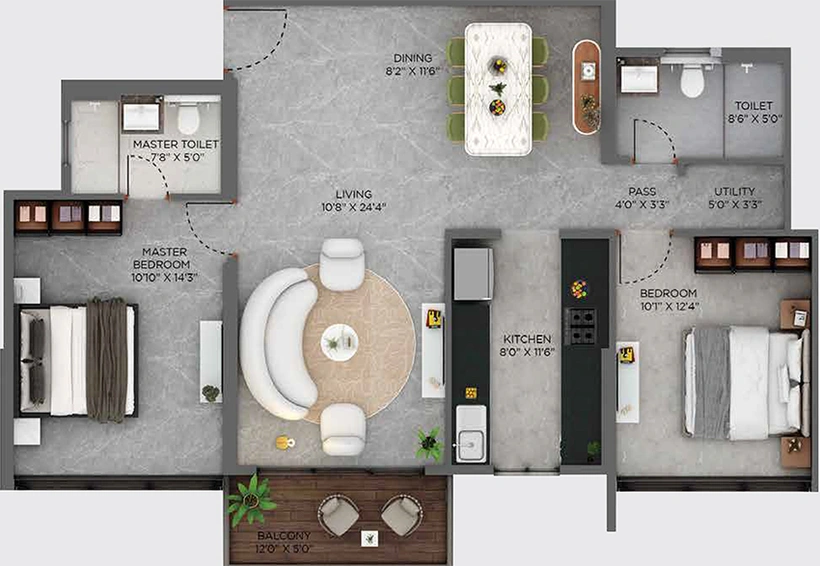 2 BHK Flat in Hiranandani Vista Residences C Tower in Andheri West, Mumbai - Image 818271