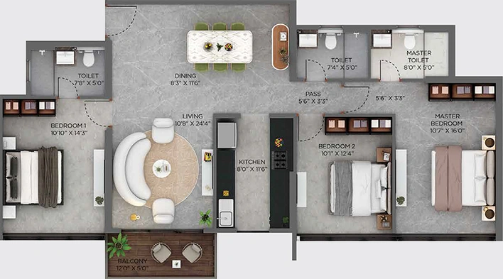 3 BHK Flat in Hiranandani Vista Residences C Tower in Andheri West, Mumbai - Image 818272