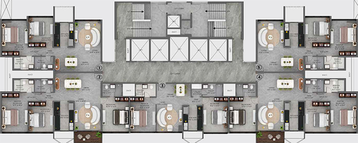 Floor Plan of Hiranandani Vista Residences C Tower in Andheri West, Mumbai - Image 175272