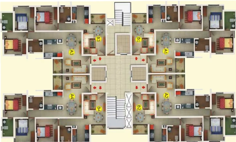 Floor Plan of Manjooran Scarlet in Kakkanad, Kochi - Image 175395