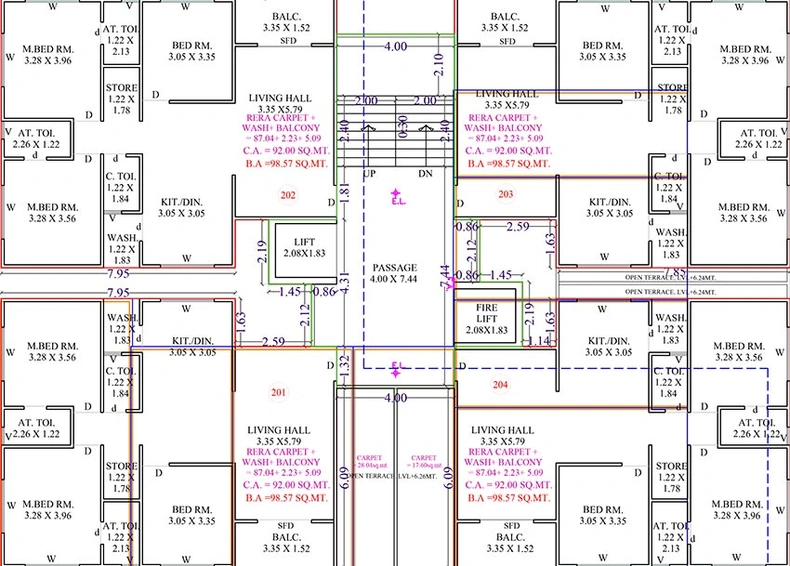 Floor Plan of Madhav Crest in Dindoli, Surat - Image 175411