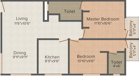 2 BHK Flat in Dew The Craft in Nedumbassery, Kochi - Image 818331