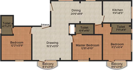 3 BHK Flat in Dew The Craft in Nedumbassery, Kochi - Image 818333
