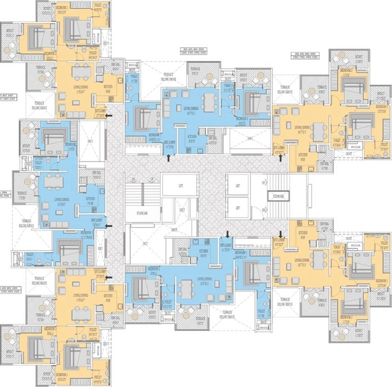 Floor Plan of Mittal Sun City Ambegaon in Narhe, Pune - Image 114565
