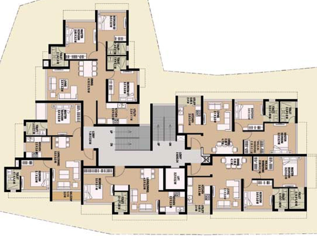 Floor Plan of Nucleus Eleganza in Vazhakkala, Kochi - Image 175532