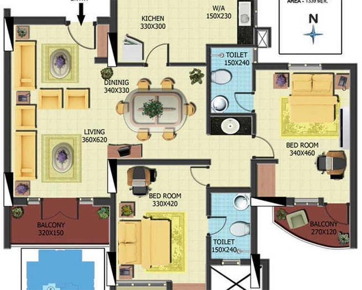 2 BHK Flat in Olive Anna in Kakkanad, Kochi - Image 818352