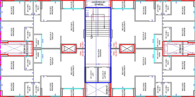 Floor Plan of Yashkrishna Laxmi Ratan in Mota Varachha, Surat - Image 175552