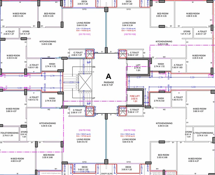 Floor Plan of Bhumi Liberty Luxe in Mota Varachha, Surat - Image 175564