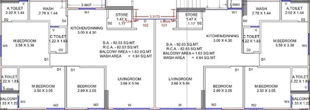 Floor Plan of Trilok Lotus Valley in Mota Varachha, Surat - Image 175604