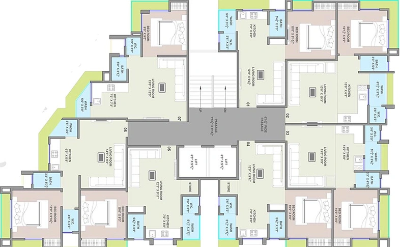 Floor Plan of Rajeshkumar MD Residency in Amroli, Surat - Image 175618