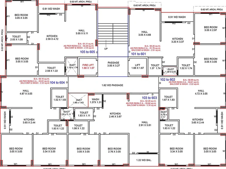 Floor Plan of Param Sky in Jahangirabad, Surat - Image 175698