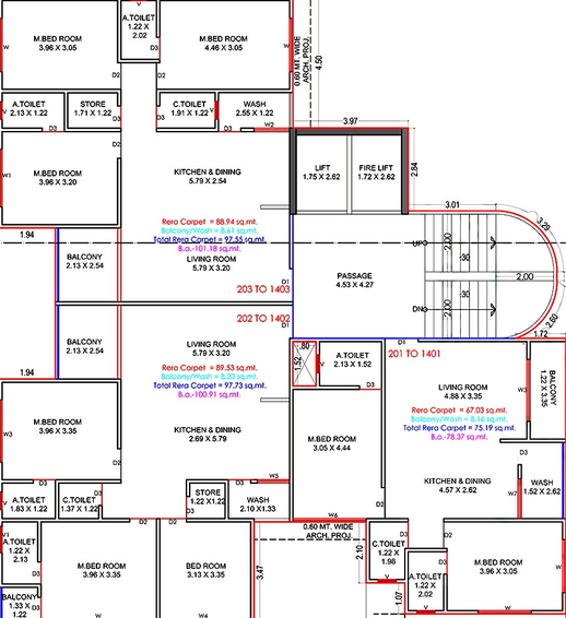 Floor Plan of Savani Prayosha Gold in Deladva Gam, Surat - Image 175759