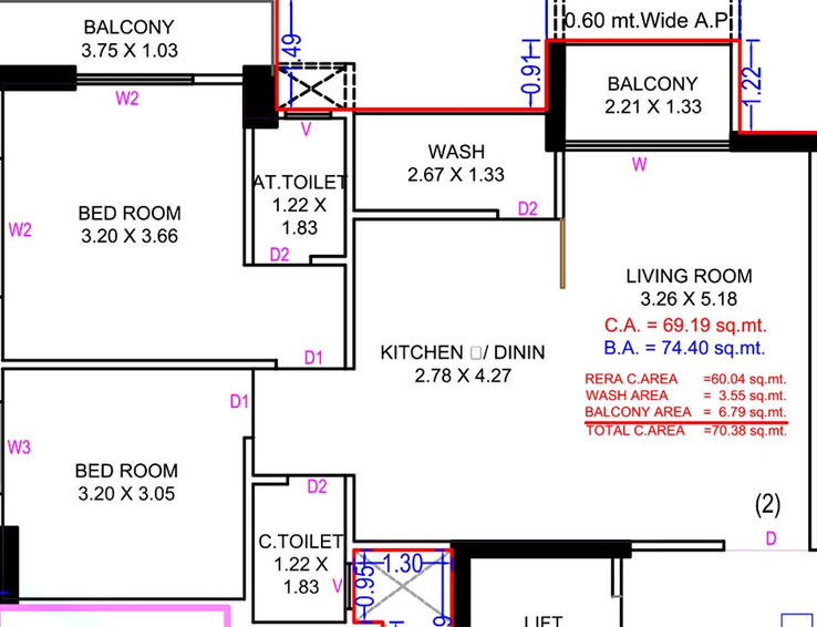 2 BHK Flat in Savani Prayosha Vista in Mota Varachha, Surat - Image 818402