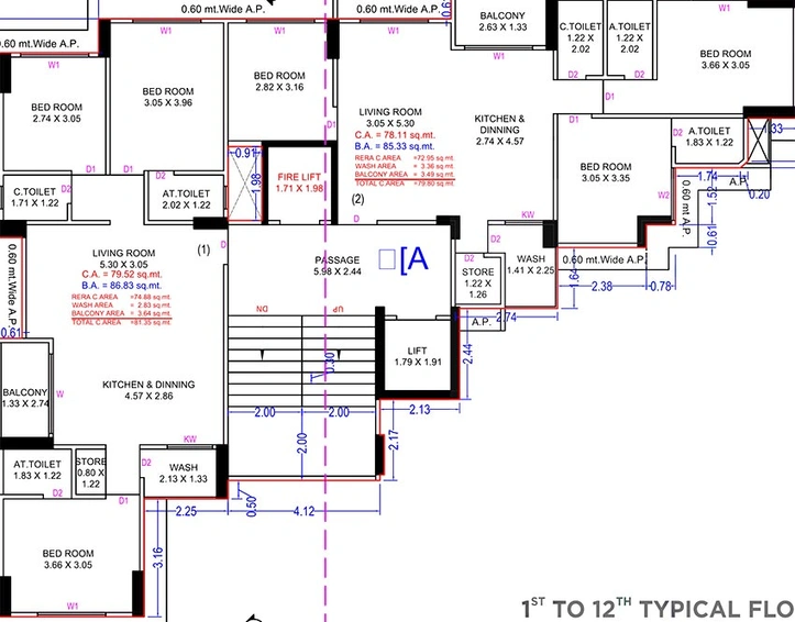 Floor Plan of Savani Prayosha Vista in Mota Varachha, Surat - Image 175771