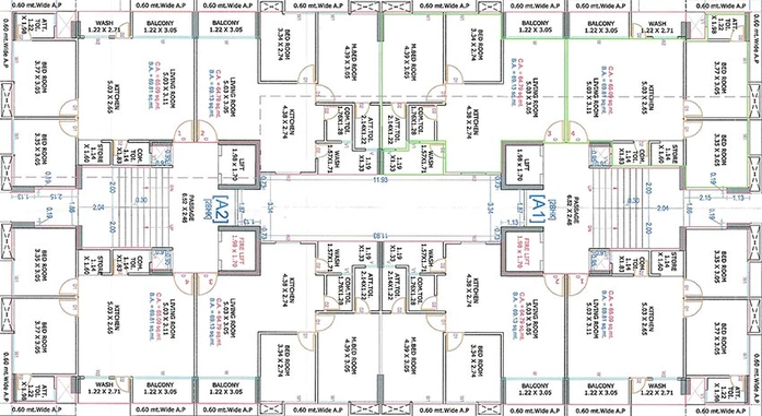 Floor Plan of Sudarshan Marvel Heights in Mota Varachha, Surat - Image 175878