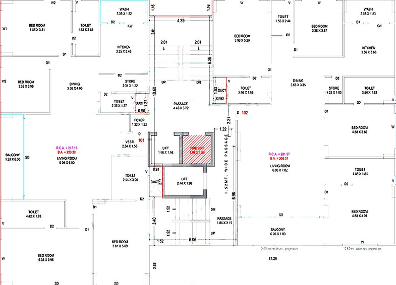 Floor Plan of Millionairee Modestaa in Vesu, Surat - Image 175928