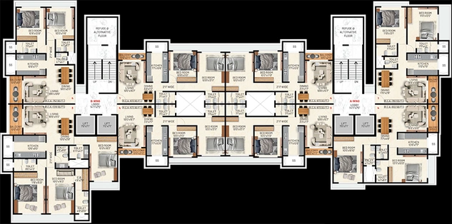 Floor Plan of Ambit Codename Ever Rich in Kandivali West, Mumbai - Image 175964