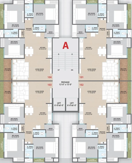 Floor Plan of Sahjanand Nand Villa in Mota Varachha, Surat - Image 175965