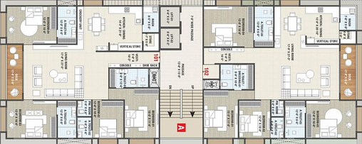Floor Plan of Shreem Nityanta in Vesu, Surat - Image 176062