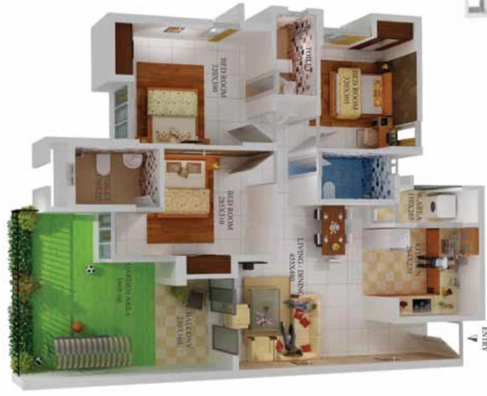 3 BHK Flat in Nest The World in Aluva, Kochi - Image 818549