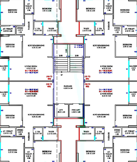 Floor Plan of Kastabhanjan Prism Luxuria in Katargam, Surat - Image 176383