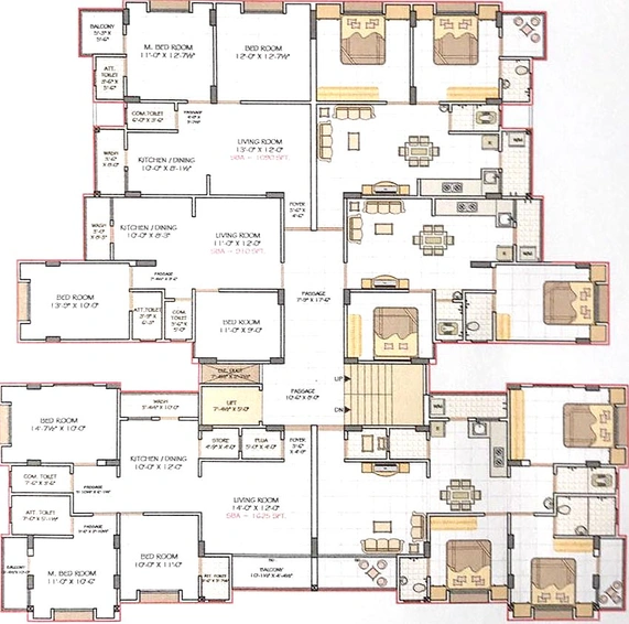 Floor Plan of Aaviskaar Enclave in Bamroli, Surat - Image 176454