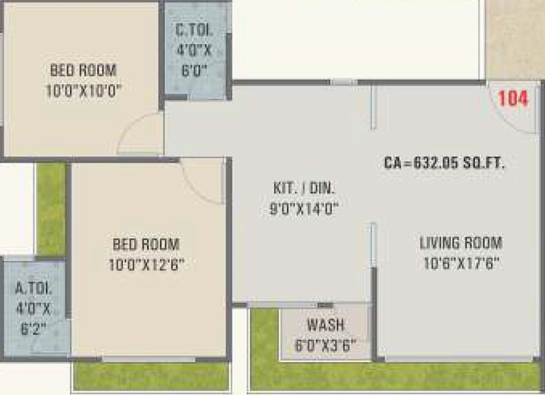 2 BHK Flat in Om Aavkar Residency in Mota Varachha, Surat - Image 818621