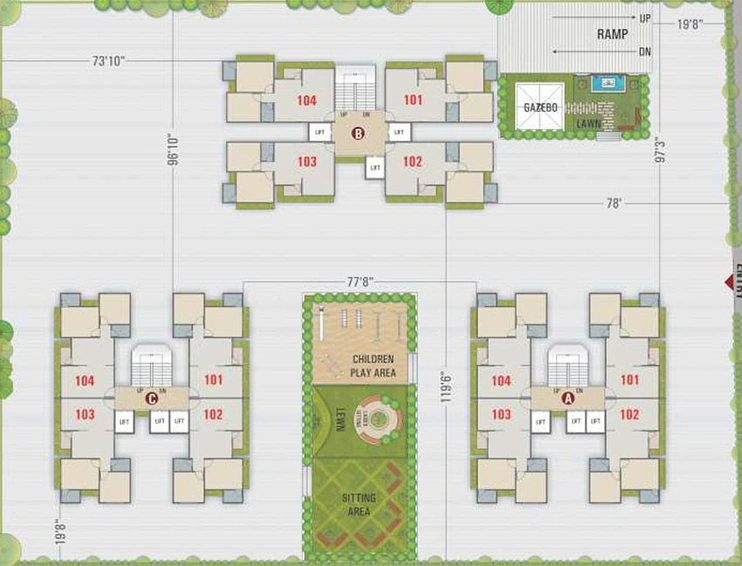 Master Plan of Om Aavkar Residency in Mota Varachha, Surat - Image 176465