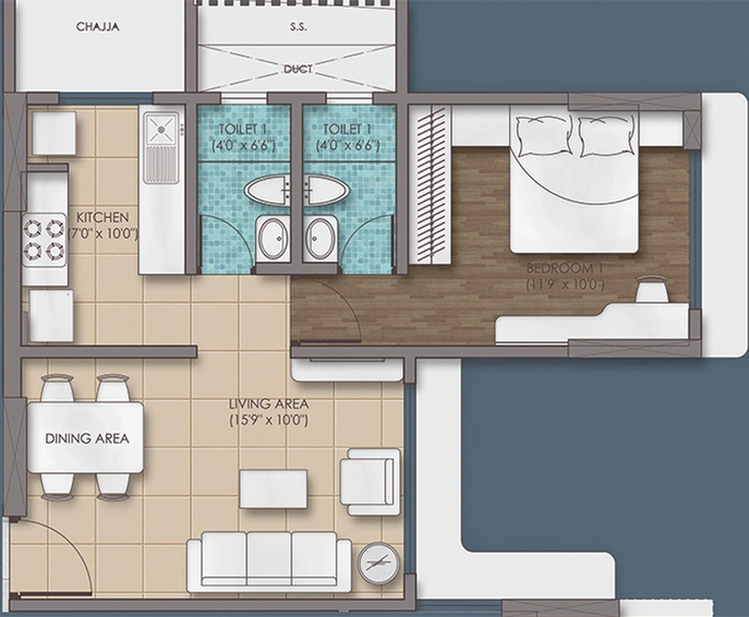 1 BHK Flat in Sainath Sai Radha in Goregaon East, Mumbai - Image 818632