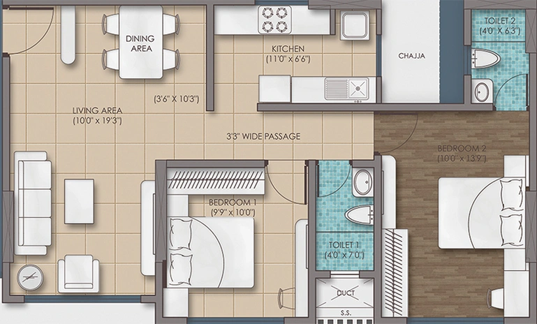 2 BHK Flat in Sainath Sai Radha in Goregaon East, Mumbai - Image 818633