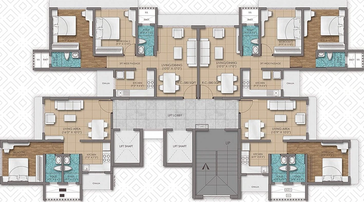 Floor Plan of Sainath Sai Radha in Goregaon East, Mumbai - Image 176498