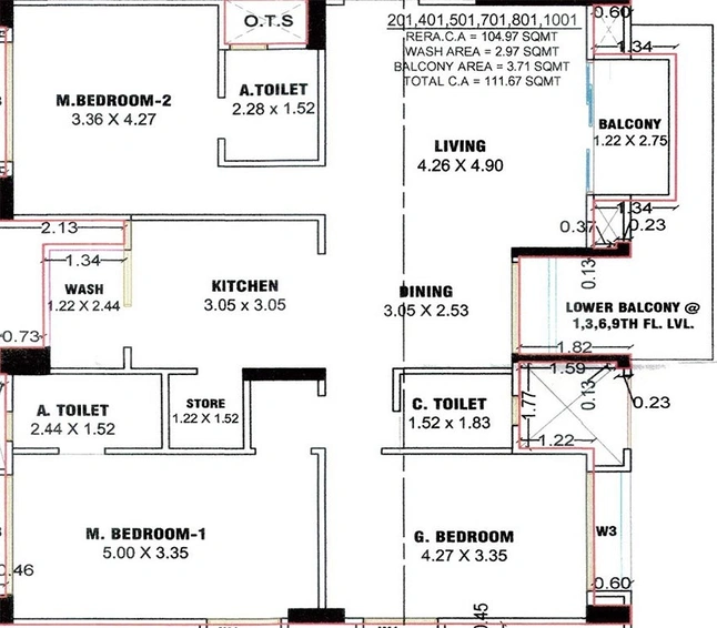 3 BHK Flat in Silverstone Acacia in Dumas Road, Surat - Image 818638