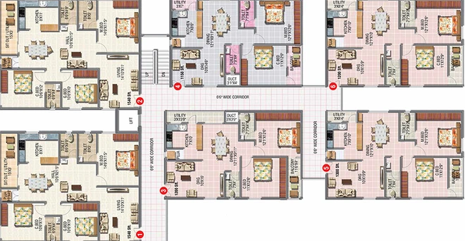 Floor Plan of Jayabharathi Nivasa in Kukatpally, Hyderabad - Image 176616