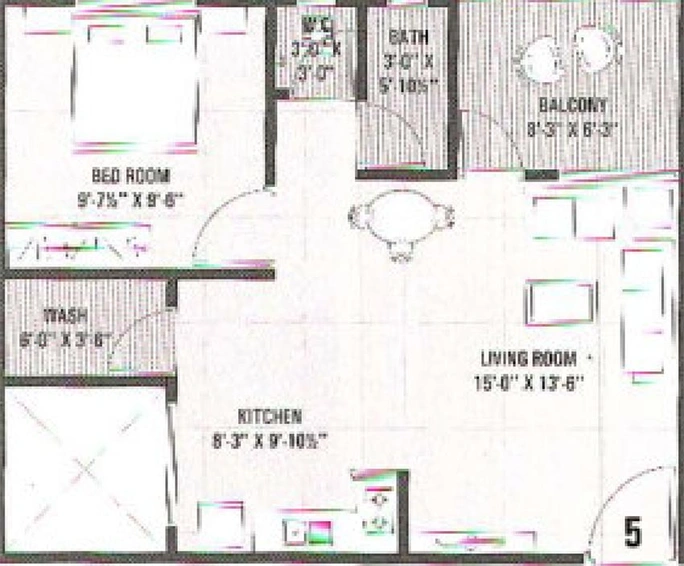 1 BHK Flat in Angel Palace in Kamrej, Surat - Image 818677