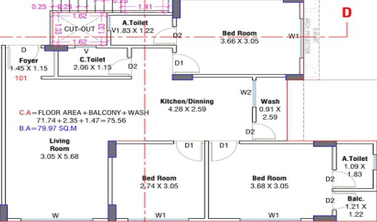 3 BHK Flat in Vision Ananta Vandemataram in Mota Varachha, Surat - Image 818707