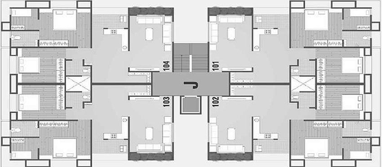 Floor Plan of Leela Anugrah Avenue in Althan, Surat - Image 176877