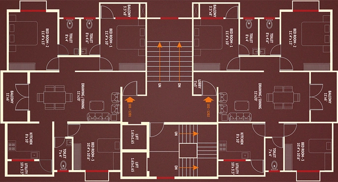 Floor Plan of Shree Laxmi Vyankatesh in Laxmi Nagar, Nagpur - Image 176978