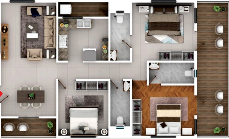 3 BHK Flat in Shreeniwas Sauhard in Dharampeth, Nagpur - Image 818788